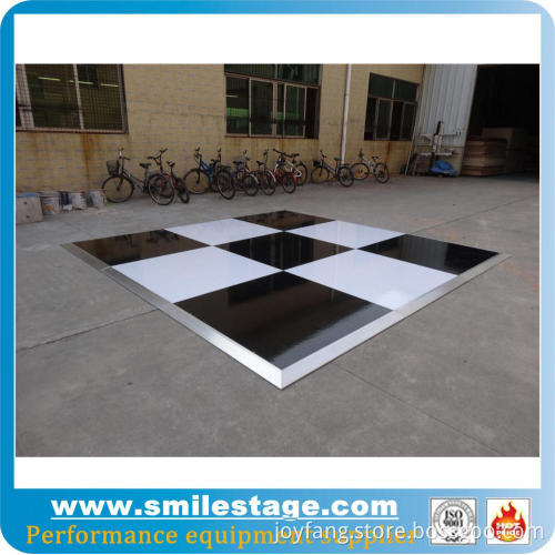 4' x 4' Black and White Laminate Dance Floors
